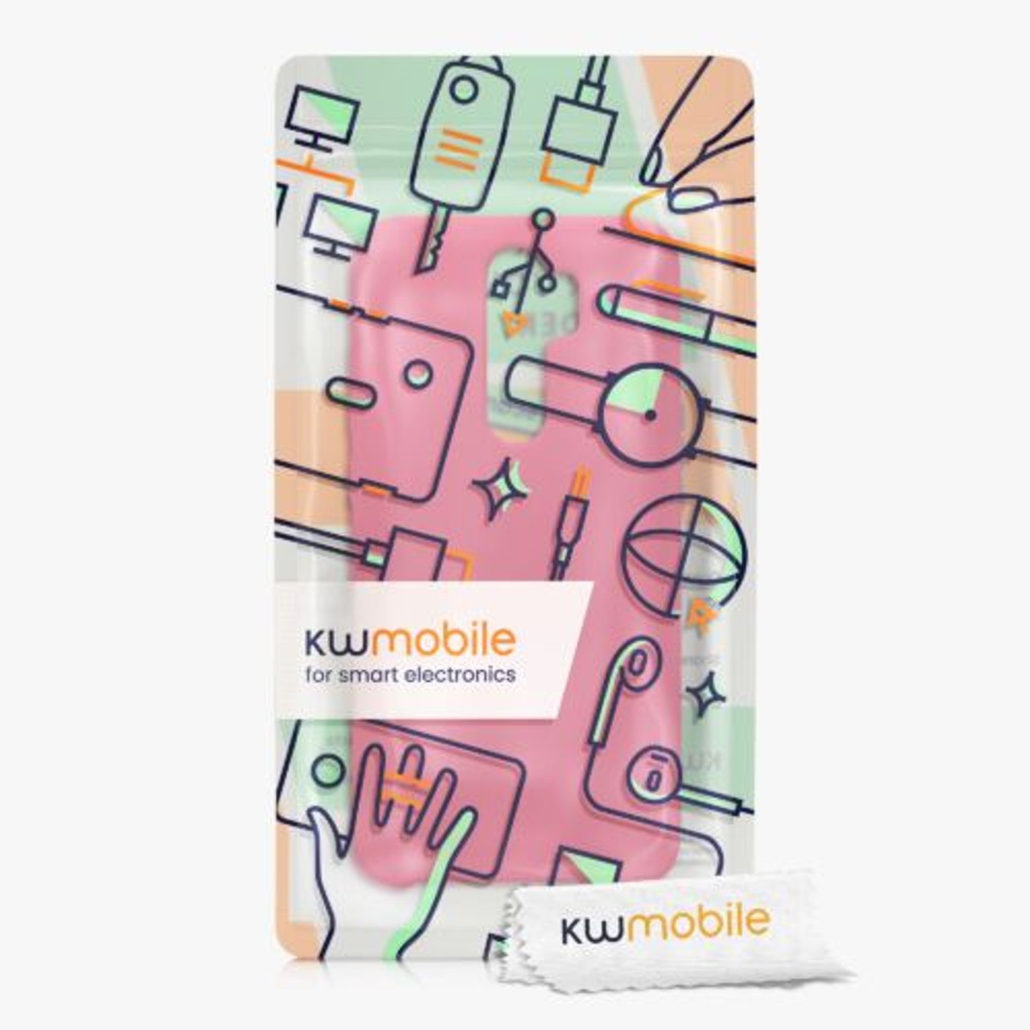 Husa Kwmobile pentru Xiaomi Redmi Note 8 Pro, Silicon, Roz, 50248.238 fotografia produsului View 5 L
