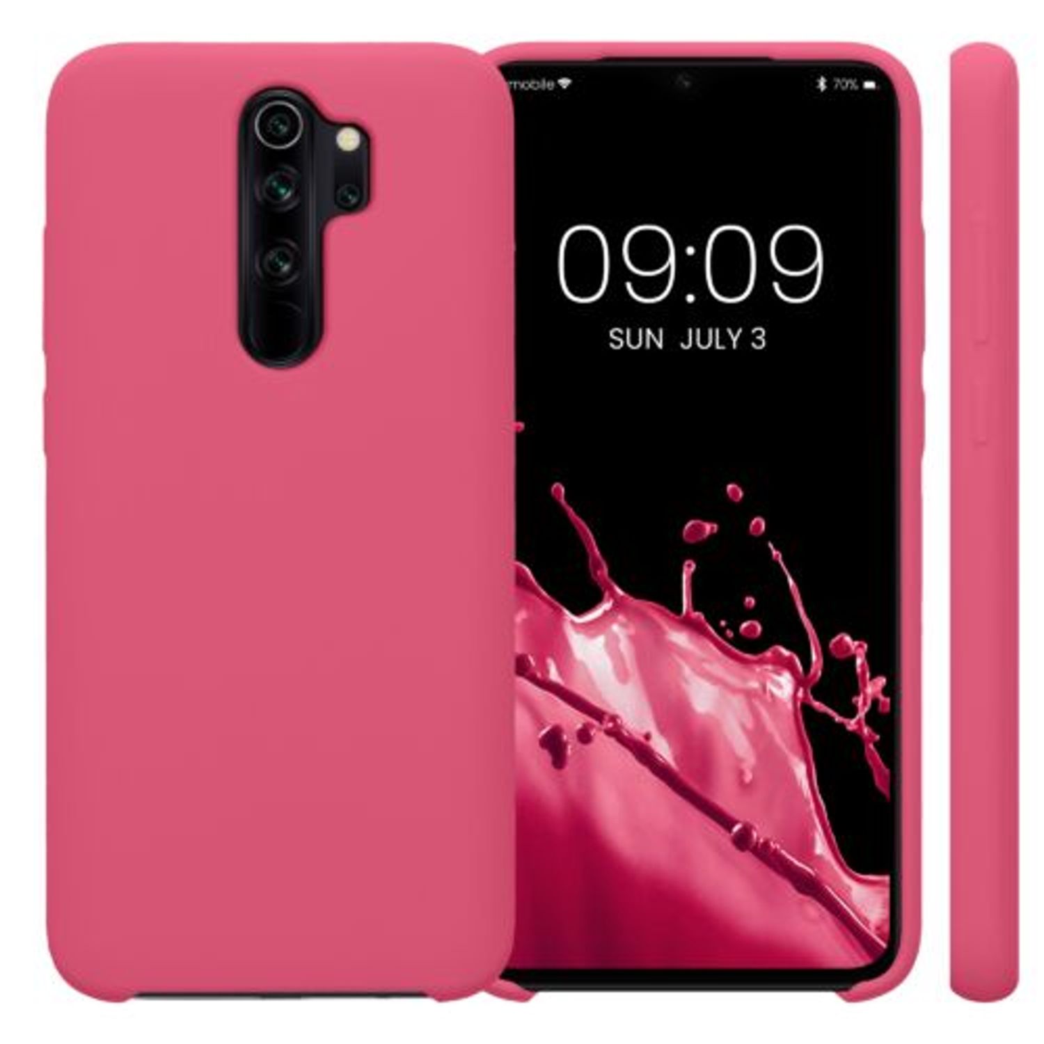 Husa Kwmobile pentru Xiaomi Redmi Note 8 Pro, Silicon, Roz, 50248.238 fotografia produsului