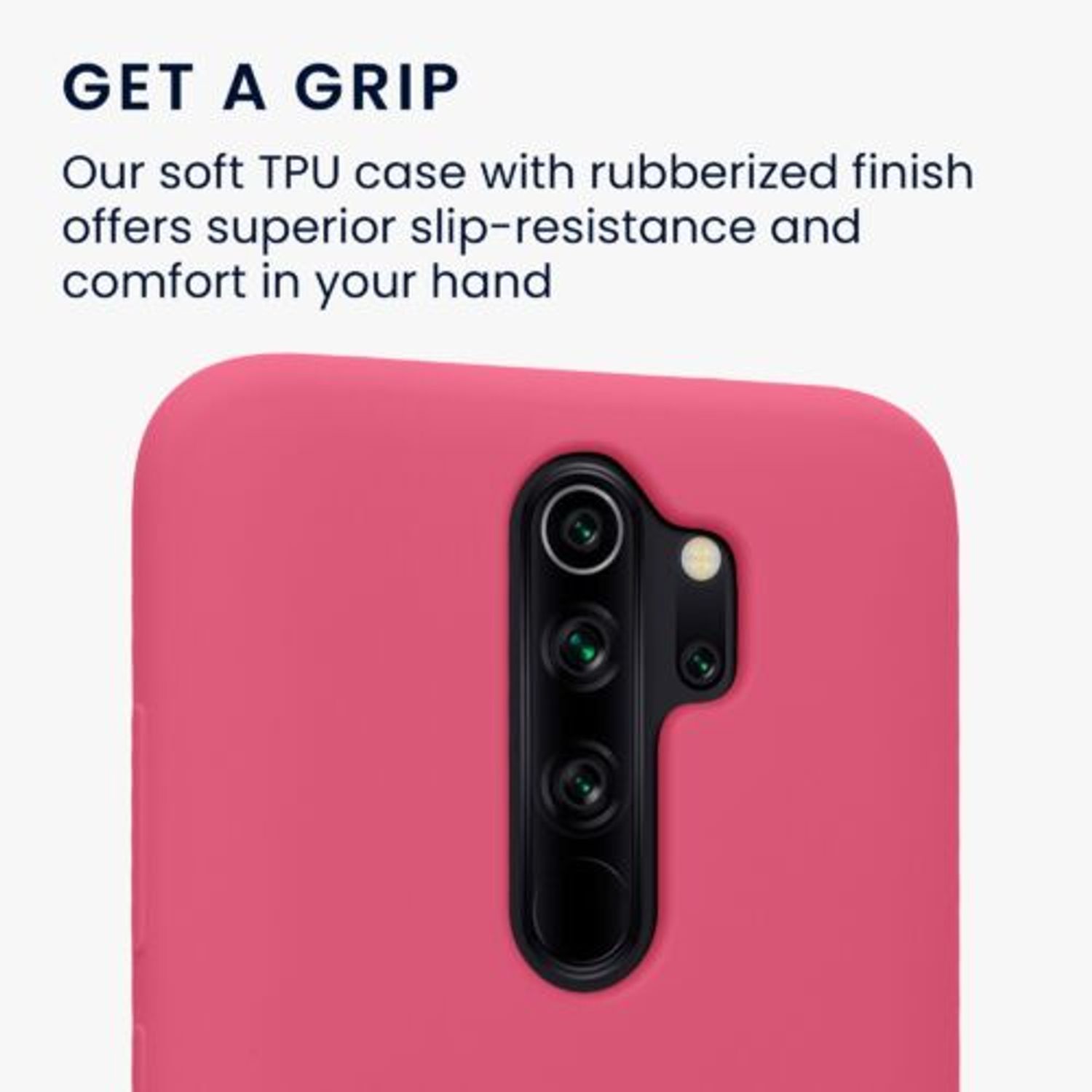 Husa Kwmobile pentru Xiaomi Redmi Note 8 Pro, Silicon, Roz, 50248.238 fotografia produsului View 3 L