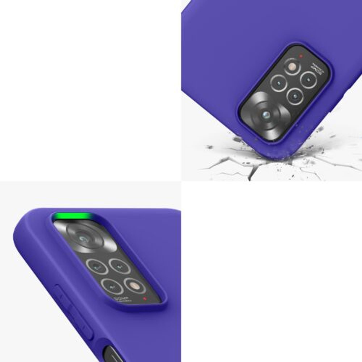 Husa Kwmobile pentru Xiaomi Redmi Note 11/Redmi Note 11s, Silicon, Albastru, 57368.234 fotografia produsului View 2 L