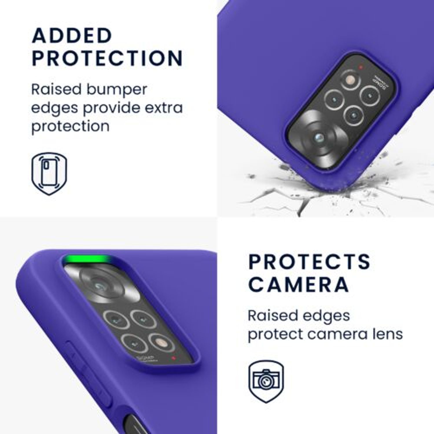 Husa Kwmobile pentru Xiaomi Redmi Note 11/Redmi Note 11s, Silicon, Albastru, 57368.234 fotografia produsului View 6 L