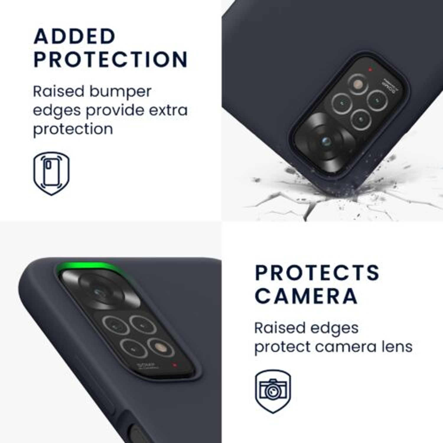 Husa Kwmobile pentru Xiaomi Redmi Note 11/Redmi Note 11s, Silicon, Negru, 57372.47 fotografia produsului View 6 L