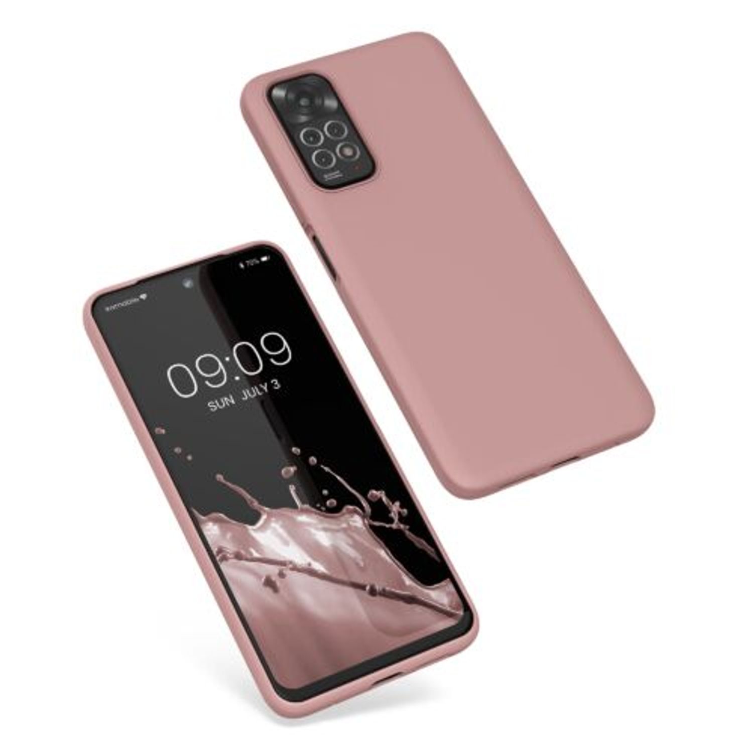 Husa Kwmobile pentru Xiaomi Redmi Note 11/Redmi Note 11s, Silicon, Roz, 57372.193 fotografia produsului