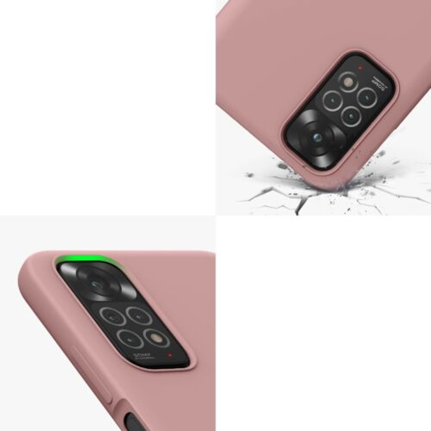 Husa Kwmobile pentru Xiaomi Redmi Note 11/Redmi Note 11s, Silicon, Roz, 57372.193 fotografia produsului View 7 L
