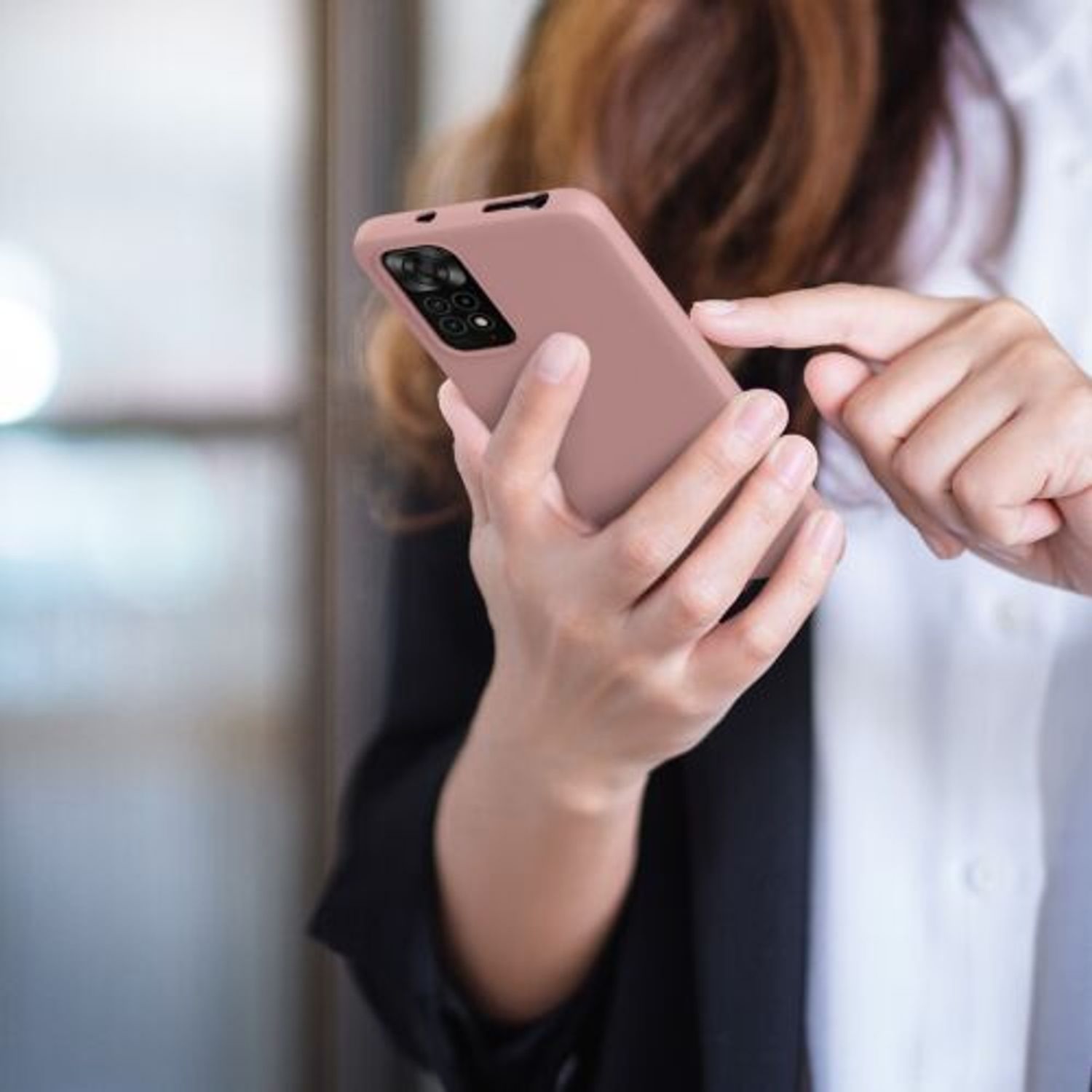 Husa Kwmobile pentru Xiaomi Redmi Note 11/Redmi Note 11s, Silicon, Roz, 57372.193 fotografia produsului View 8 L