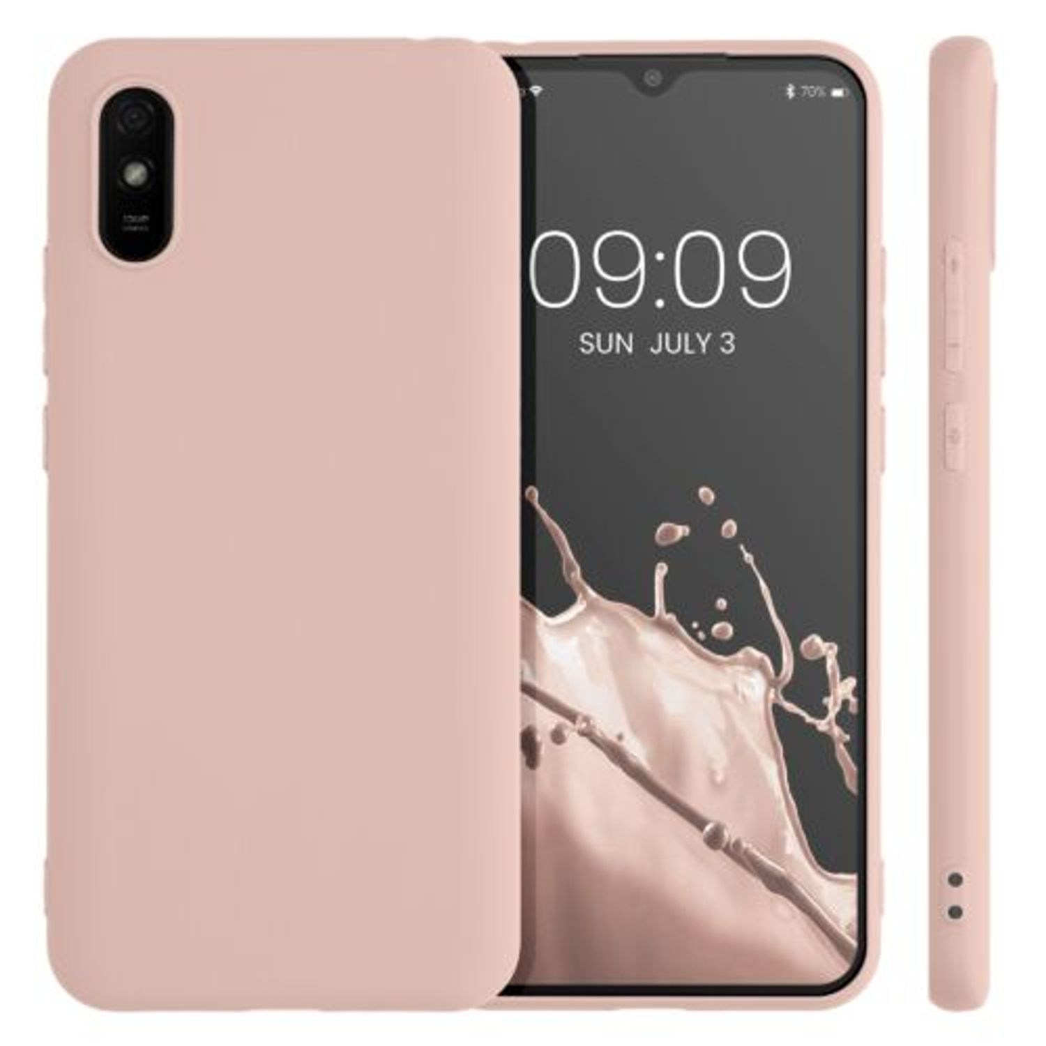 Husa Kwmobile pentru Xiaomi Redmi 9A/Redmi 9AT, Silicon, Roz, 52847.225 fotografia produsului