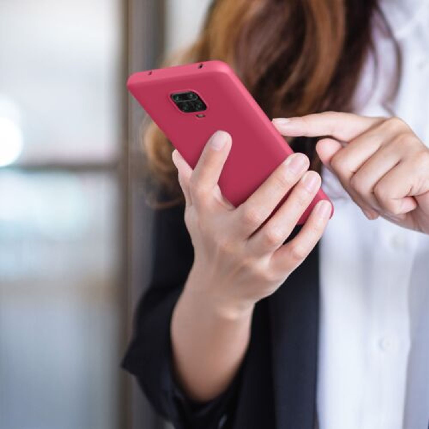 Husa Kwmobile pentru Xiaomi Redmi Note 9S/Redmi Note 9 Pro/Redmi Note 9 Pro Max, Silicon, Roz, 52140.238 fotografia produsului View 8 L