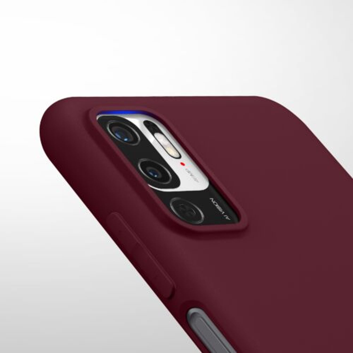 Husa Kwmobile pentru Xiaomi Redmi Note 10 5G, Silicon, Rosu, 54947.187 fotografia produsului View 7 L