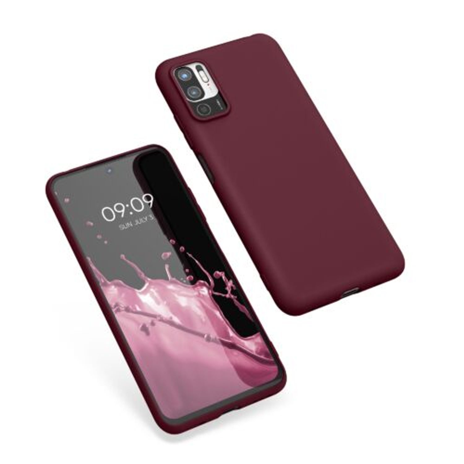 Husa Kwmobile pentru Xiaomi Redmi Note 10 5G, Silicon, Rosu, 54947.187 fotografia produsului