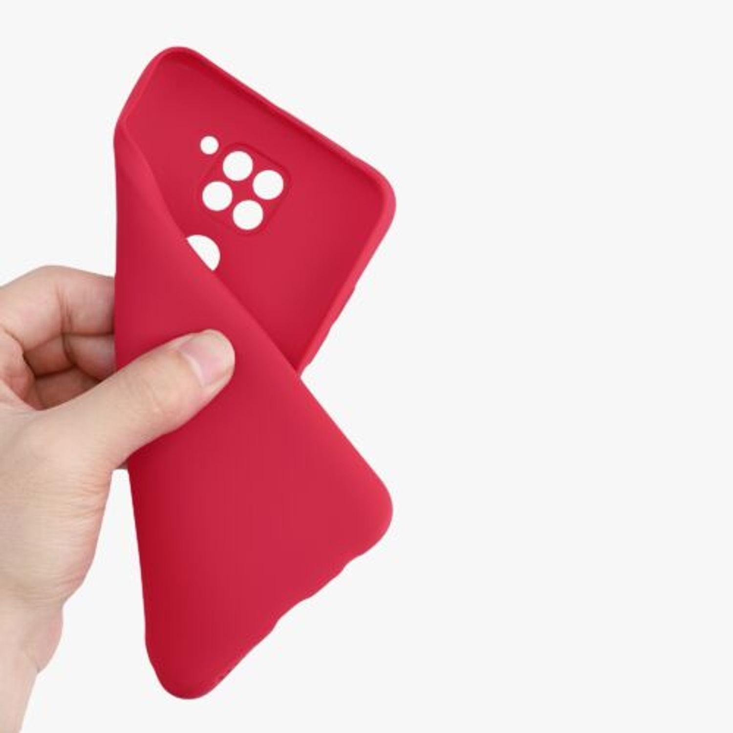 Husa Kwmobile pentru Xiaomi Redmi Note 9, Silicon, Rosu, 52437.229 fotografia produsului View 5 L