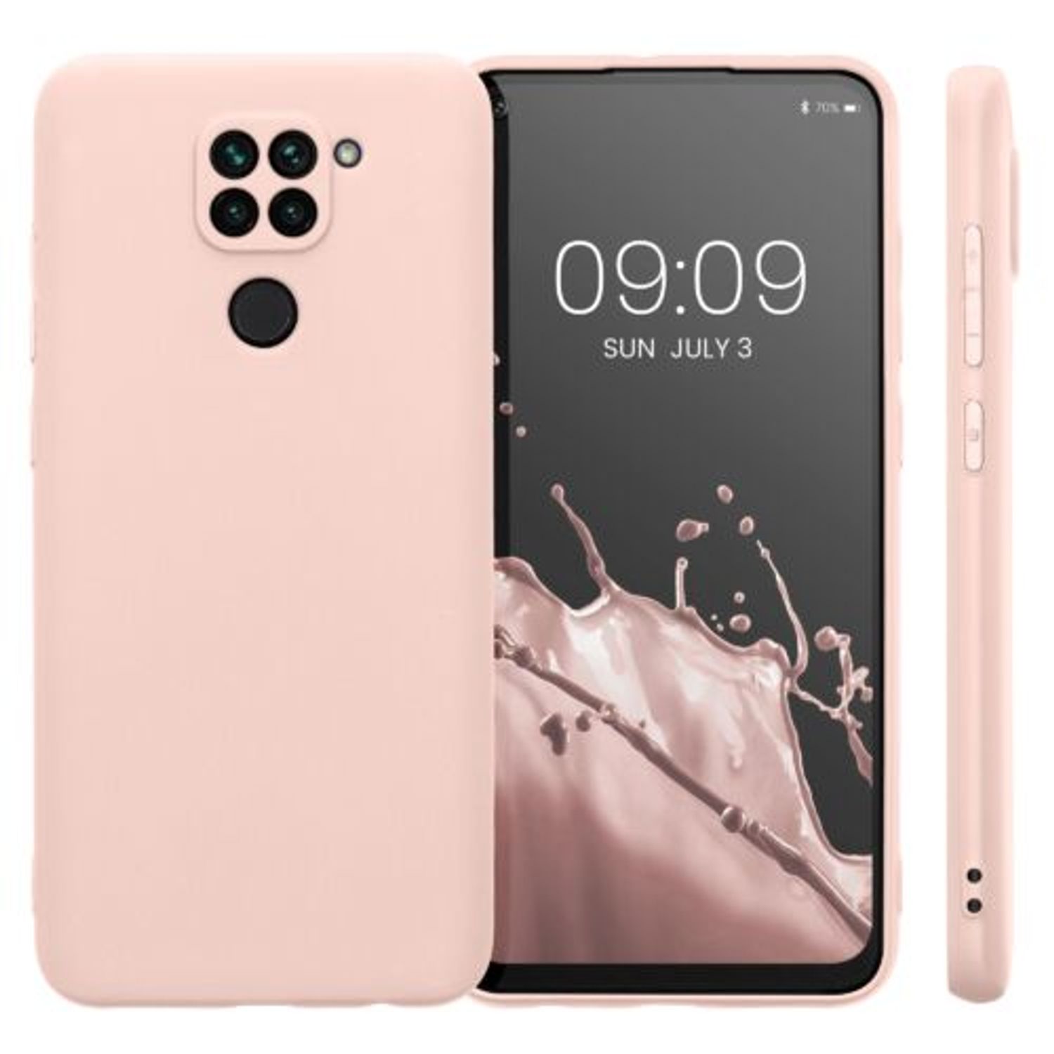 Husa Kwmobile pentru Xiaomi Redmi Note 9, Silicon, Roz, 52437.225 fotografia produsului