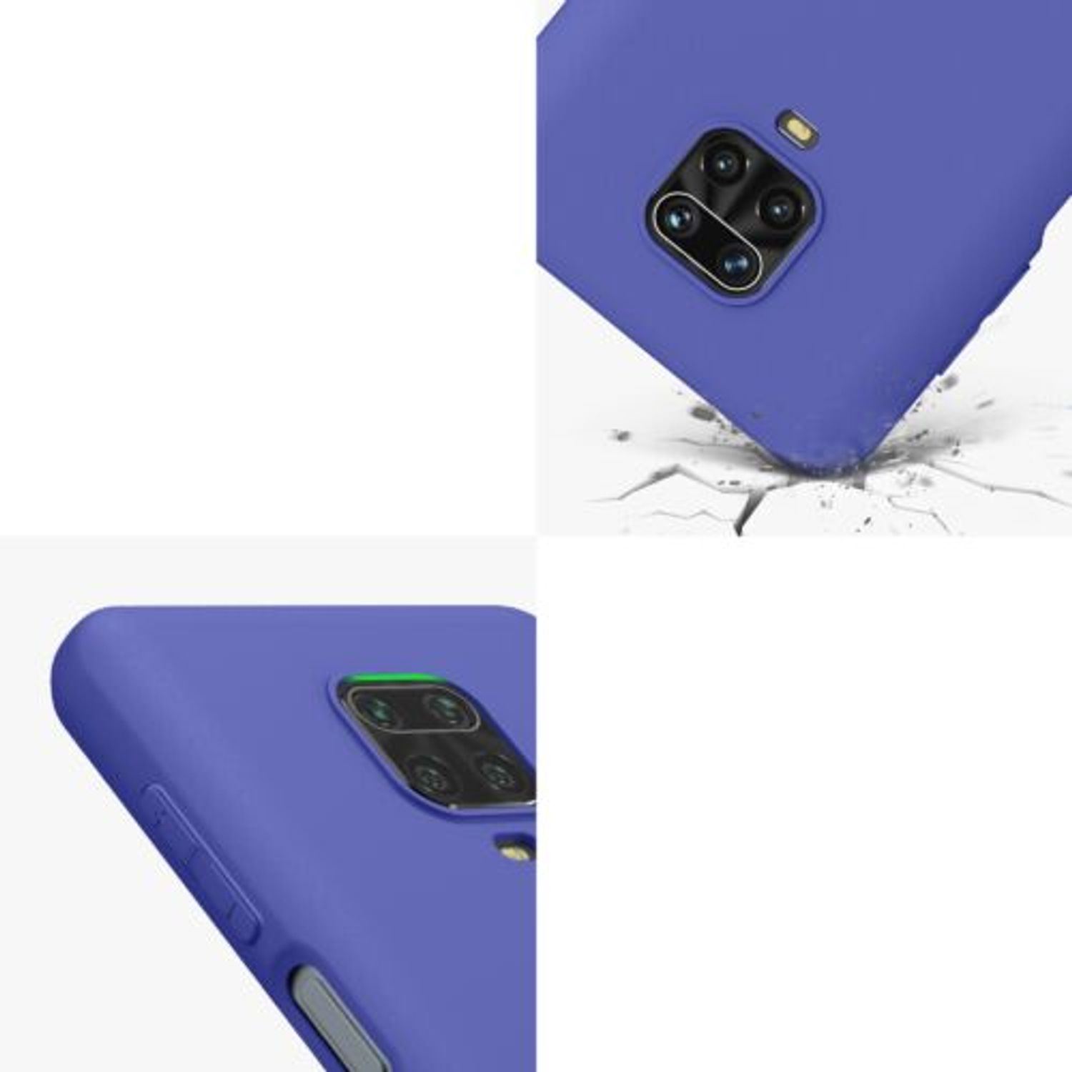 Husa Kwmobile pentru Xiaomi Redmi Note 9S/Redmi Note 9 Pro/Redmi Note 9 Pro Max, Silicon, Albastru, 52140.234 fotografia produsului View 7 L
