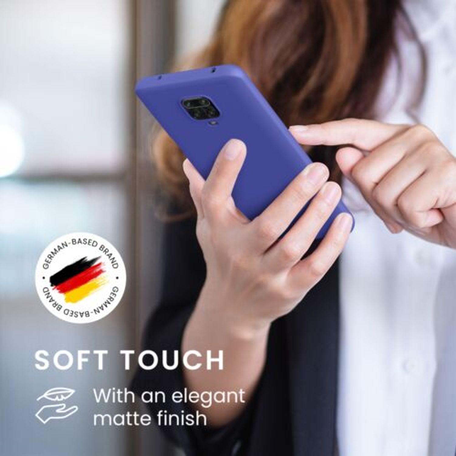 Husa Kwmobile pentru Xiaomi Redmi Note 9S/Redmi Note 9 Pro/Redmi Note 9 Pro Max, Silicon, Albastru, 52140.234 fotografia produsului View 6 L