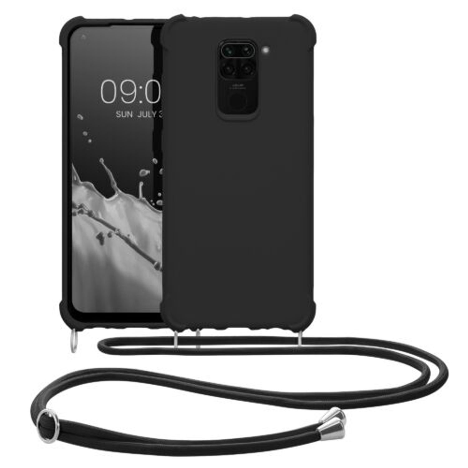 Husa Kwmobile pentru Xiaomi Redmi Note 9, Silicon, Negru, 53147.01 fotografia produsului