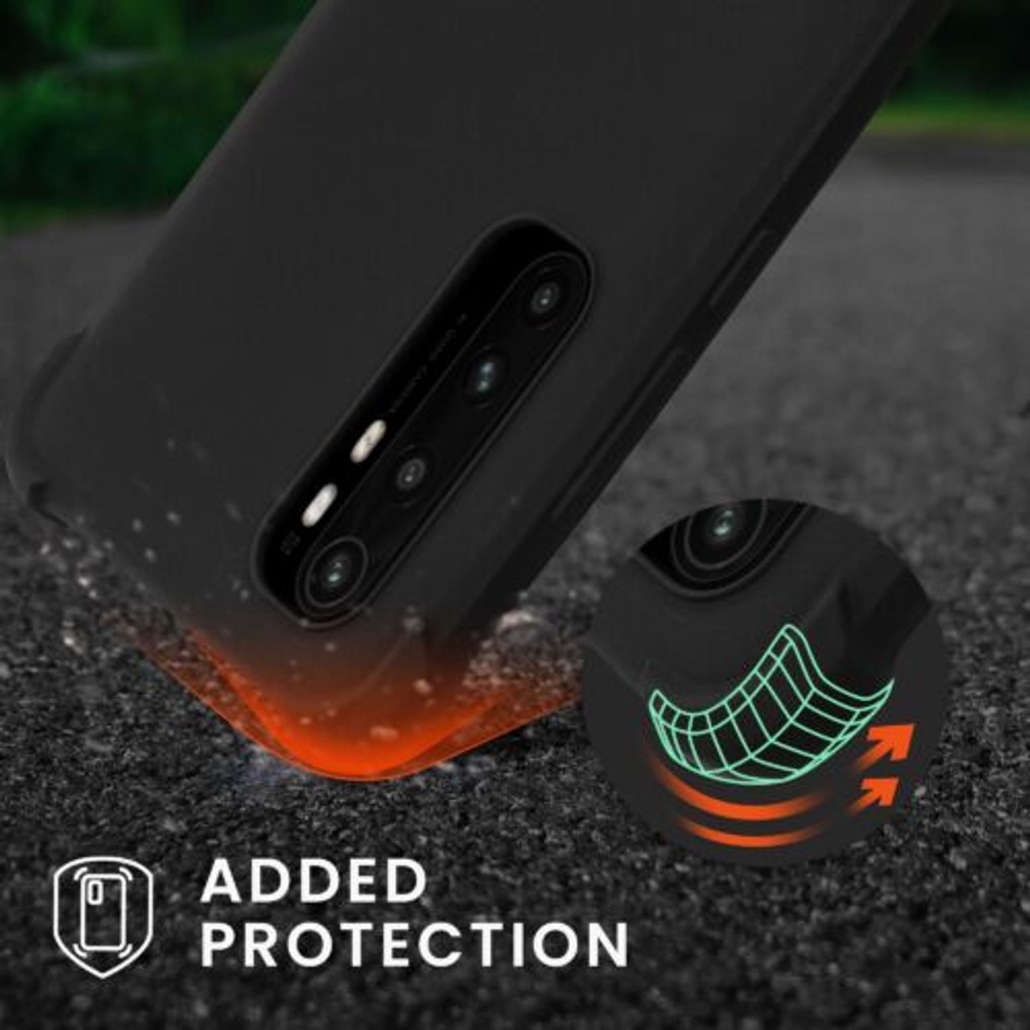 Husa Kwmobile pentru Xiaomi Mi Note 10 Lite, Silicon, Negru, 53157.01 fotografia produsului View 2 L