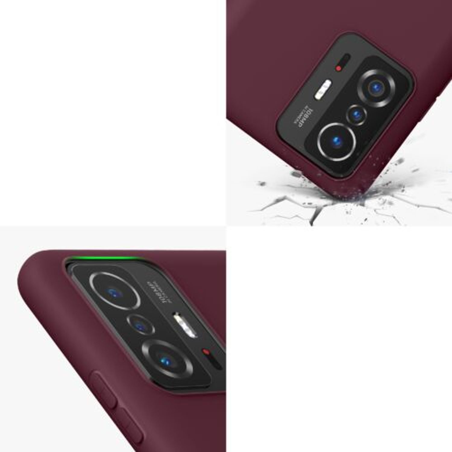 Husa Kwmobile pentru Xiaomi 11T/11T Pro, Silicon, Violet, 56245.190 fotografia produsului View 8 L