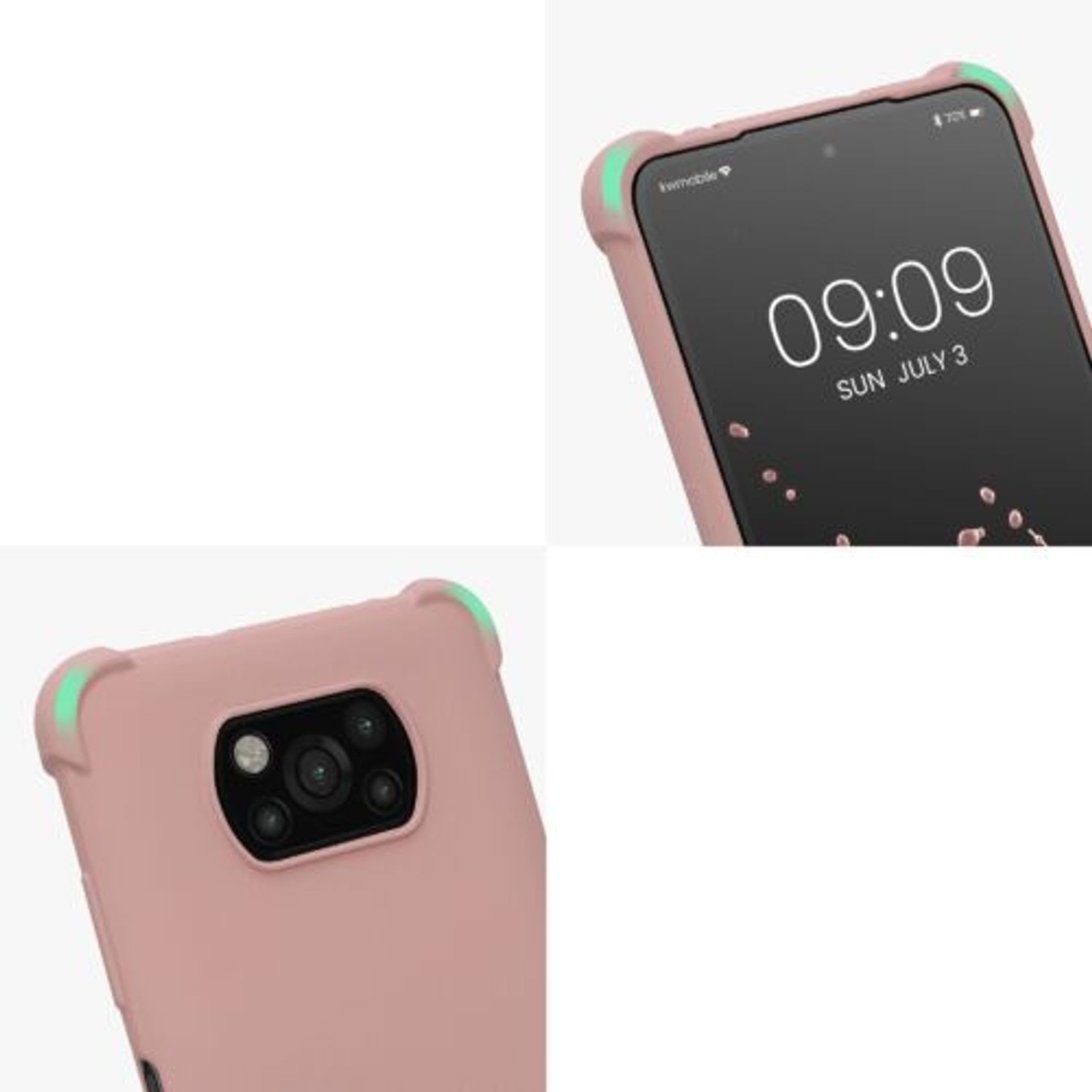 Husa Kwmobile pentru Xiaomi Poco X3 NFC/Poco X3 Pro, Silicon, Roz, 57396.154 fotografia produsului View 8 L