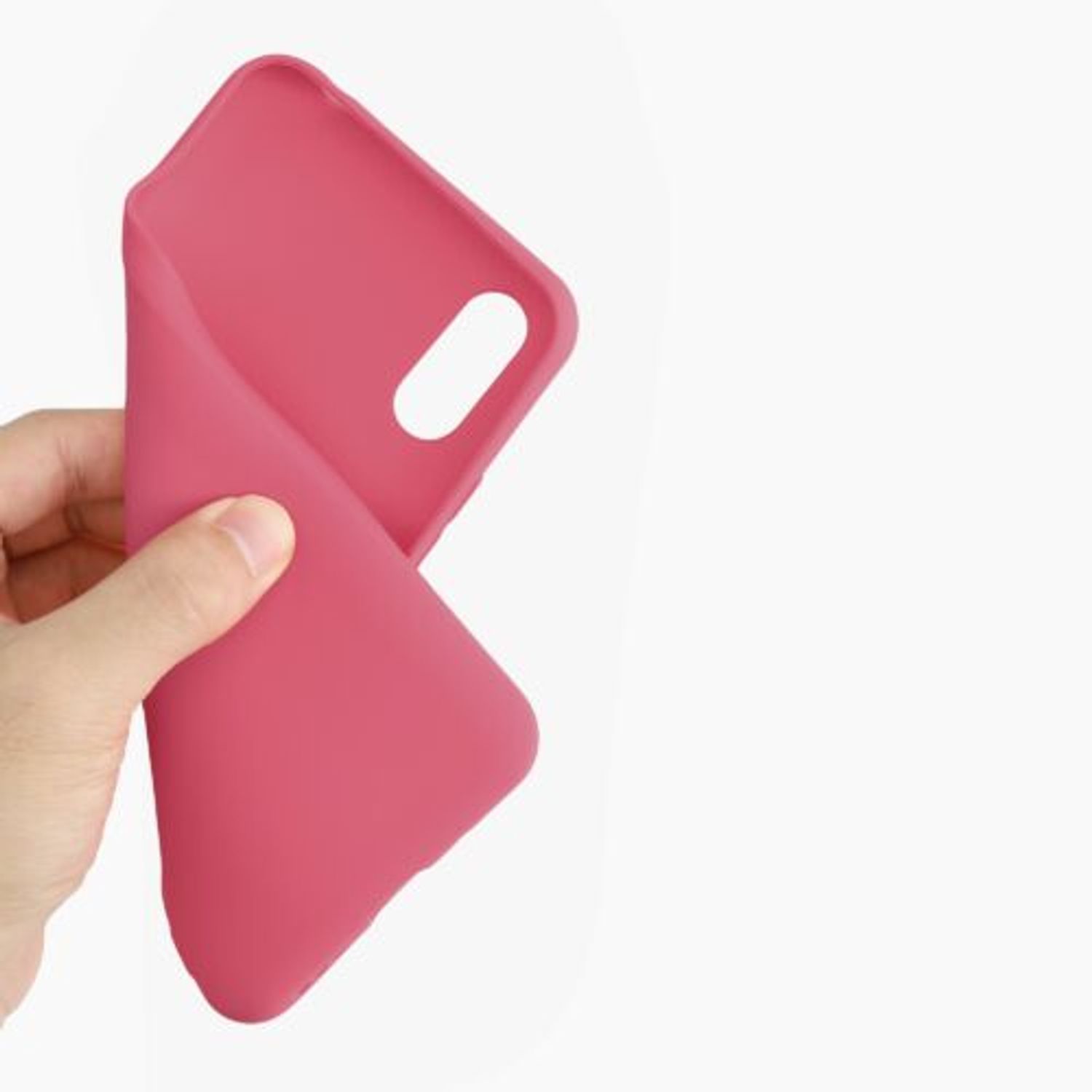 Husa Kwmobile pentru Xiaomi Redmi 9A/Redmi 9AT, Silicon, Roz, 52847.238 fotografia produsului View 6 L