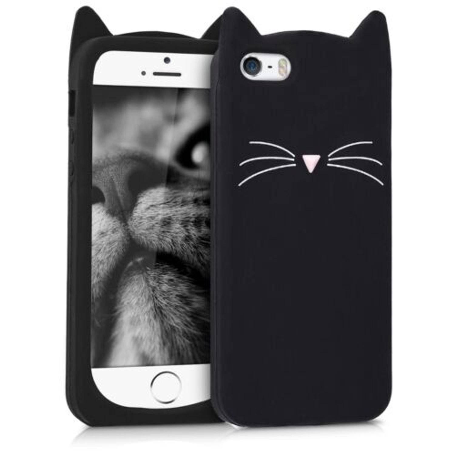 Husa pentru Apple iPhone 5/iPhone 5s/iPhone SE, Silicon, Negru, 42633.01 fotografia produsului