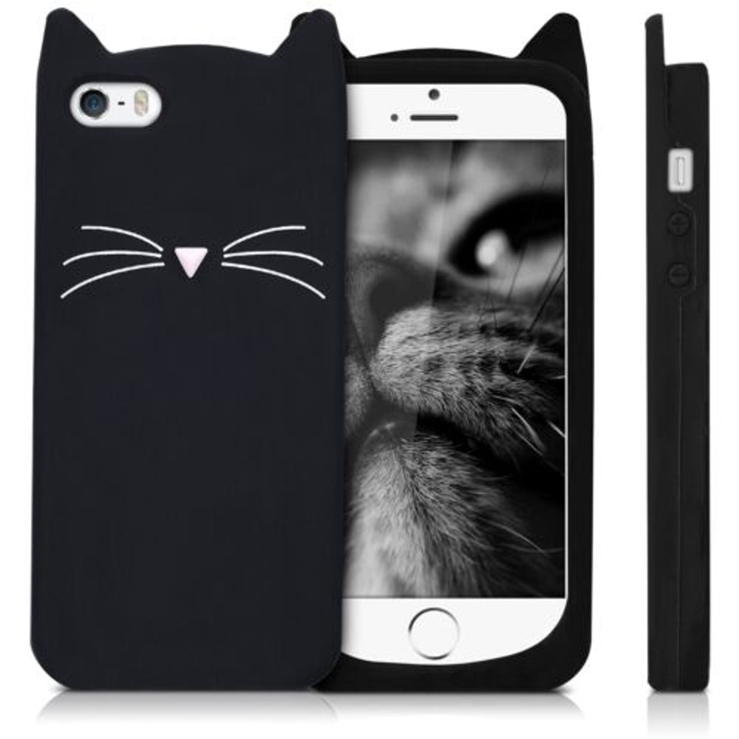 Husa pentru Apple iPhone 5/iPhone 5s/iPhone SE, Silicon, Negru, 42633.01 fotografia produsului View 2 L