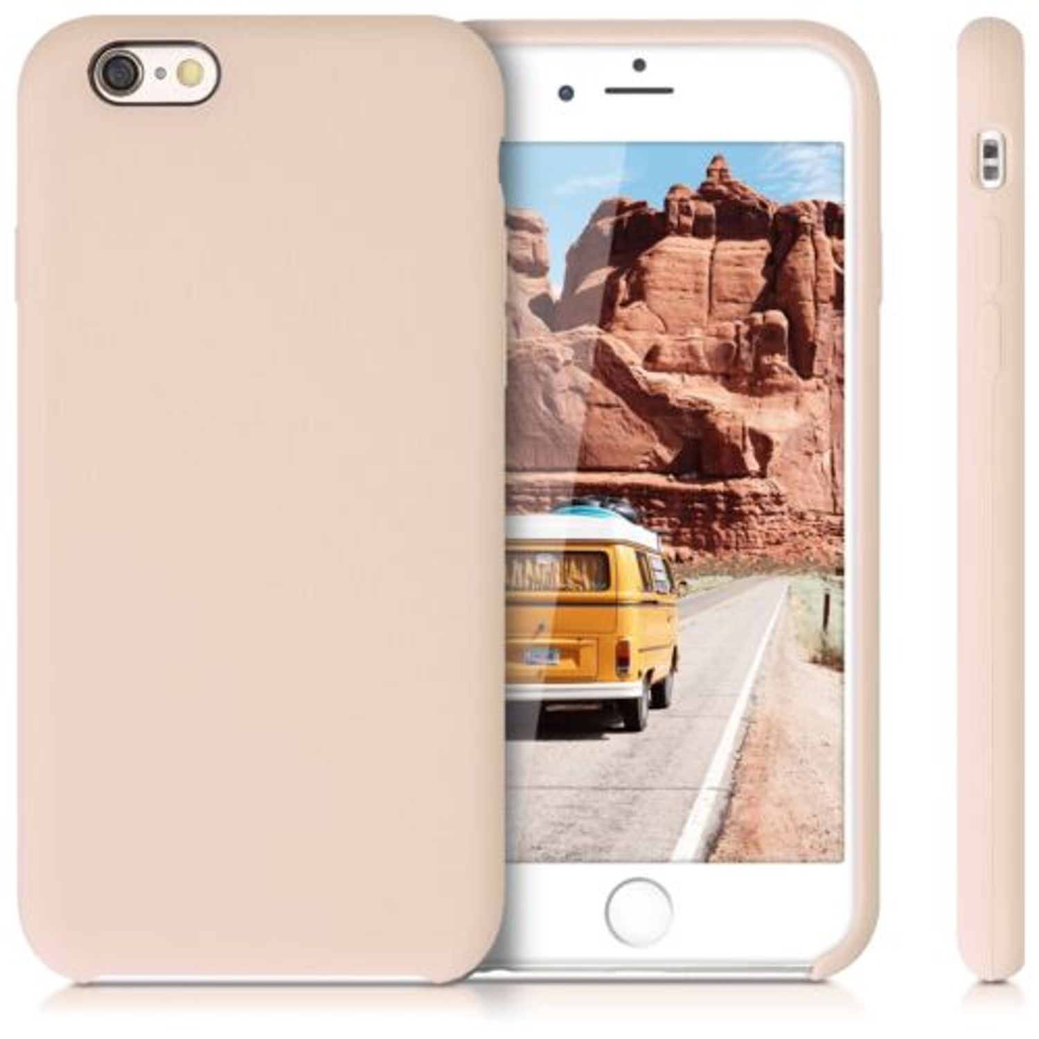 Husa pentru Apple iPhone 6/iPhone 6s, Silicon, Crem, 40223.154 fotografia produsului View 2 L