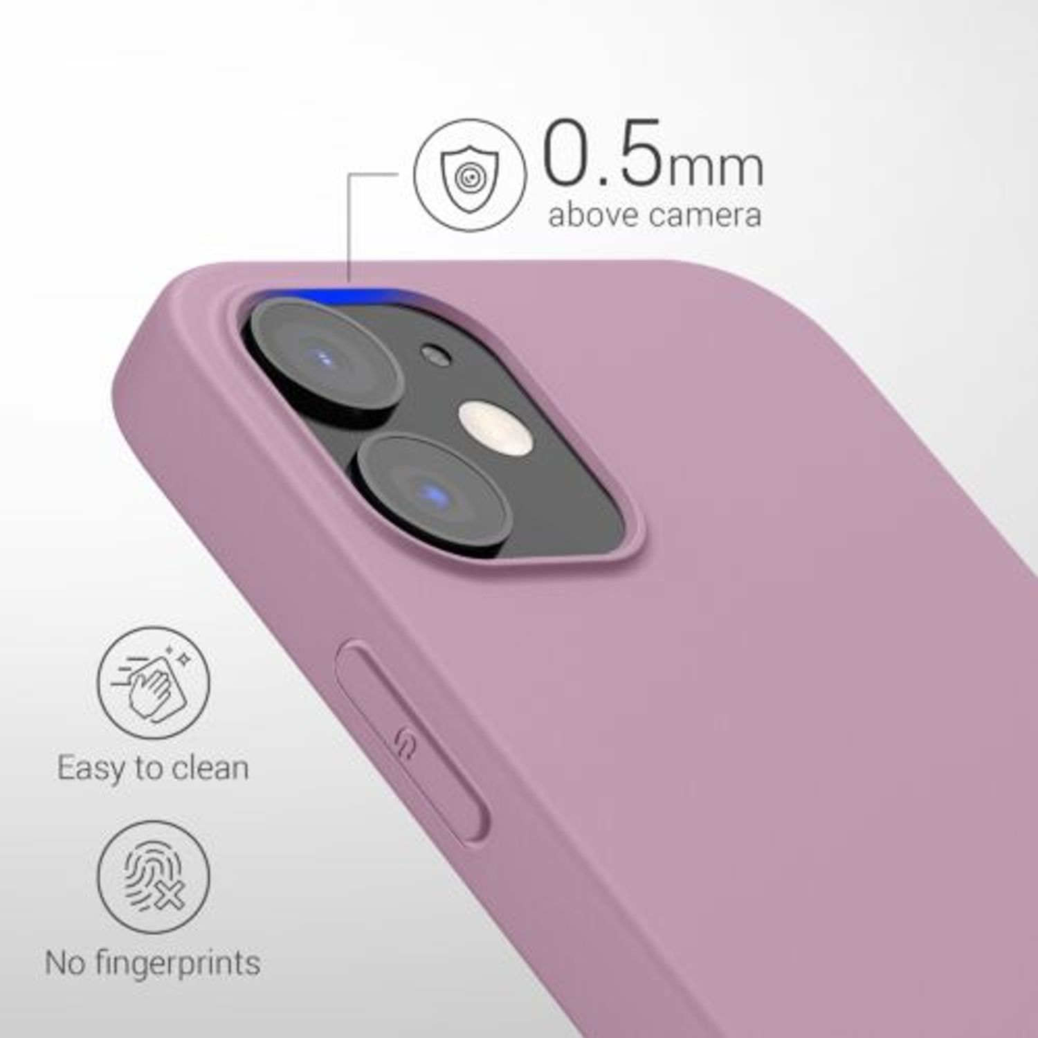 Husa pentru iPhone 12/iPhone 12 Pro, Silicon, Mov, 53938.10 fotografia produsului View 5 L