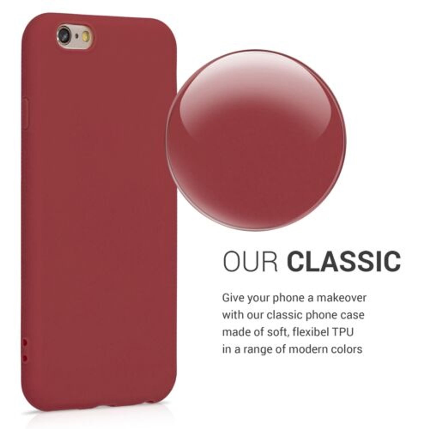 Husa pentru iPhone 6/iPhone 6s, Silicon, Rosu, 35176.160 fotografia produsului View 4 L