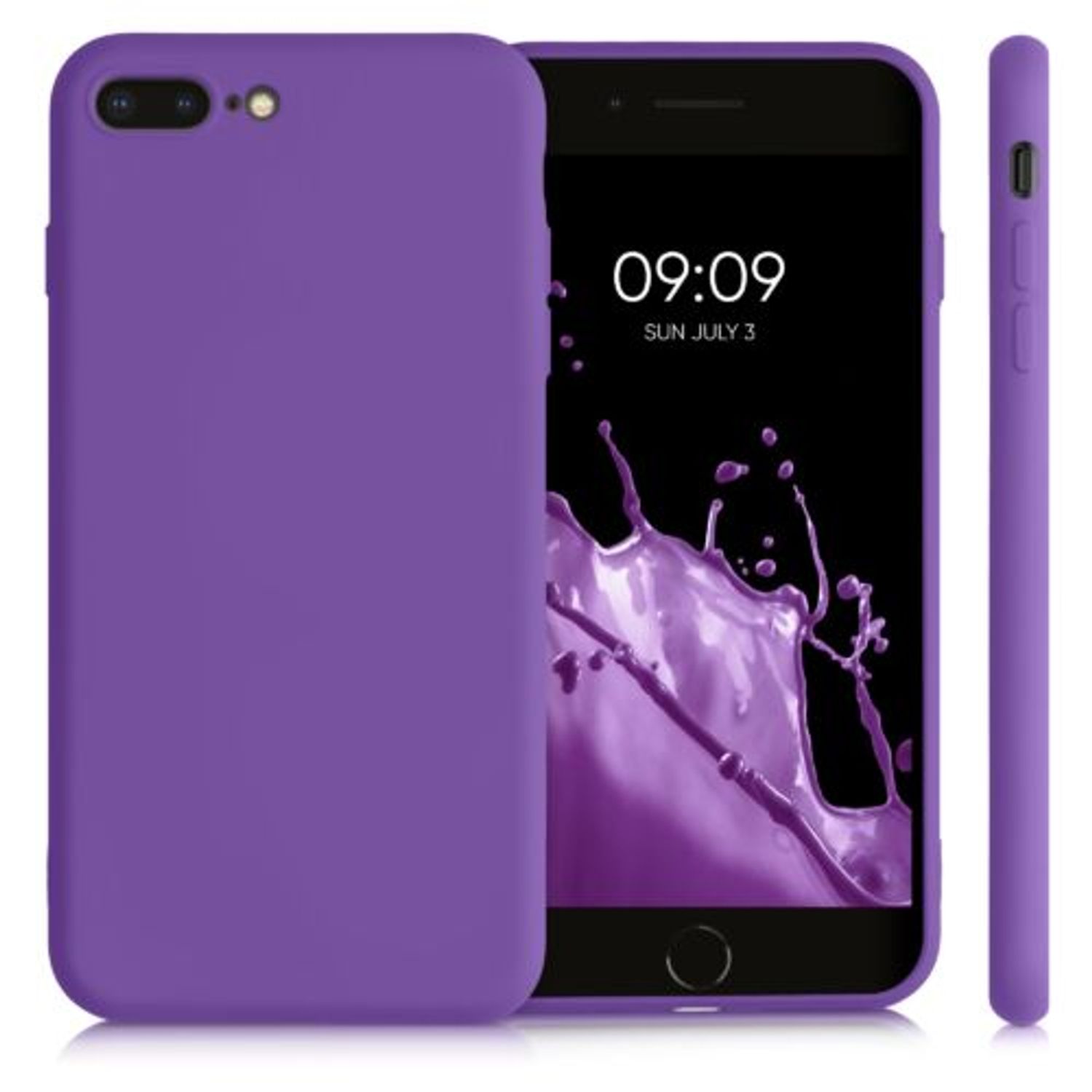 Husa pentru iPhone 8 Plus/iPhone 7 Plus, Silicon, Mov, 49981.221 fotografia produsului View 2 L