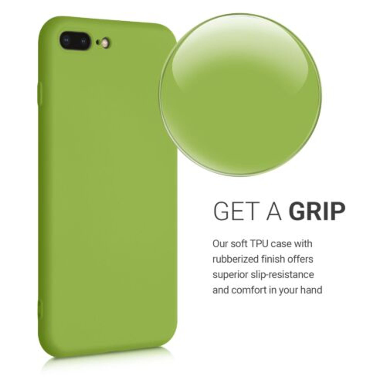 Husa pentru iPhone 8 Plus/iPhone 7 Plus, Silicon, Verde, 49981.220 fotografia produsului View 9 L