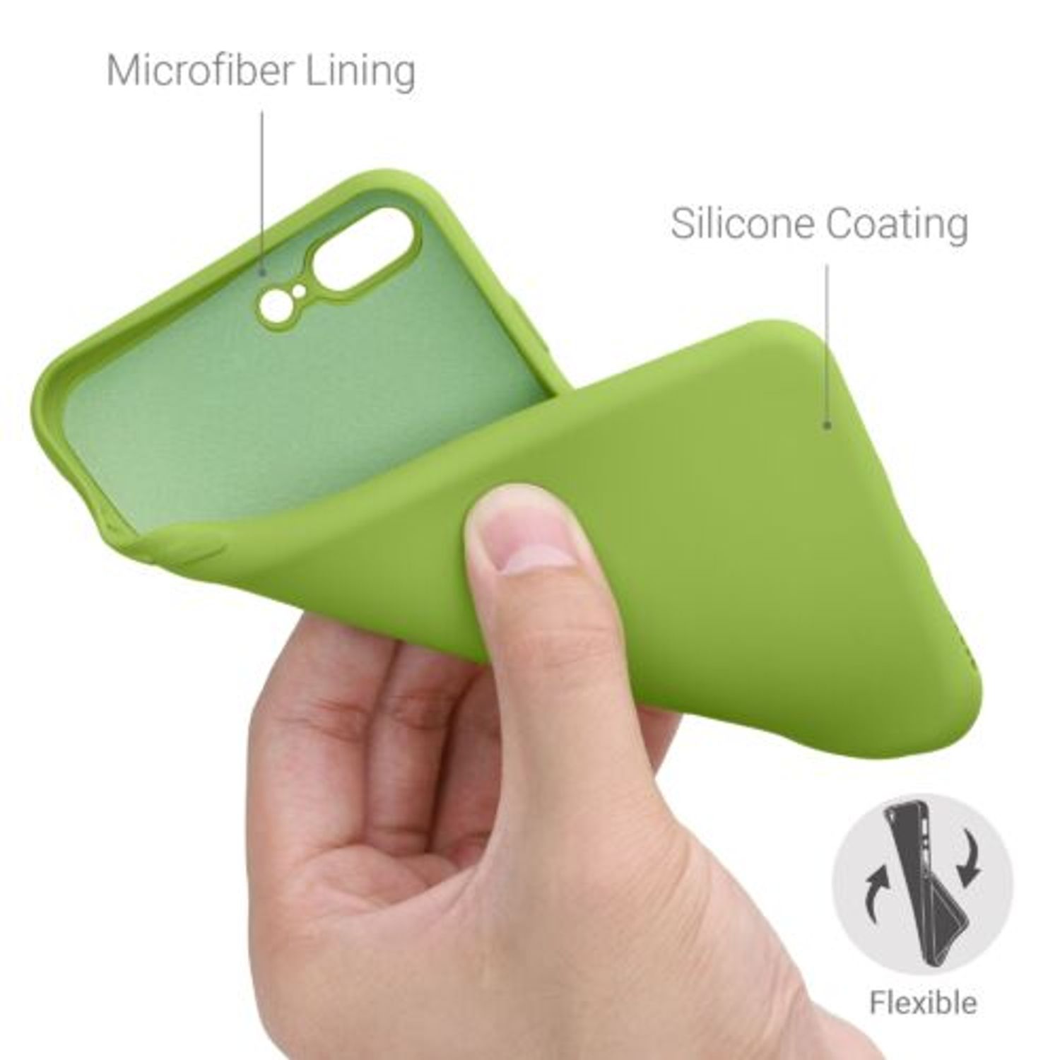 Husa pentru iPhone 8 Plus/iPhone 7 Plus, Silicon, Verde, 49981.220 fotografia produsului View 8 L