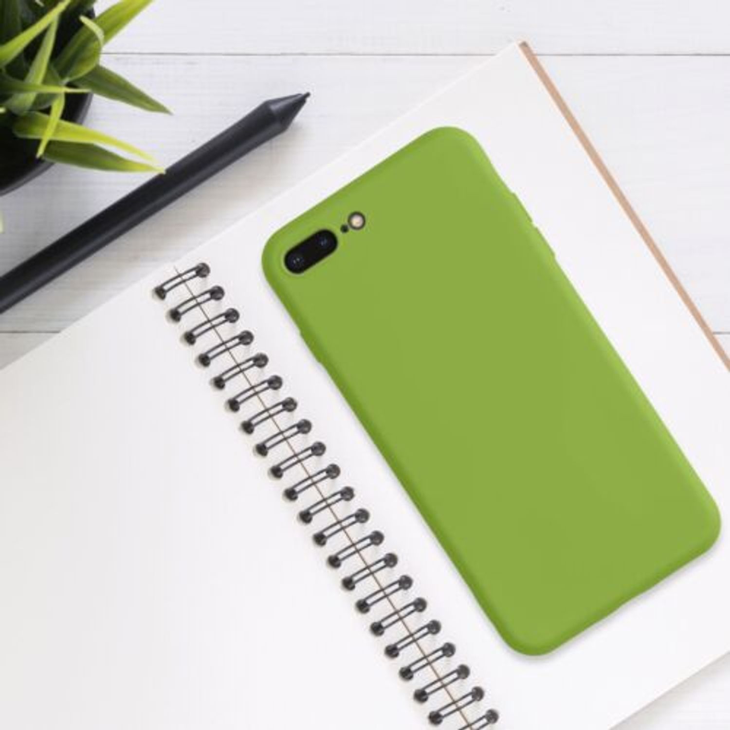 Husa pentru iPhone 8 Plus/iPhone 7 Plus, Silicon, Verde, 49981.220 fotografia produsului View 7 L