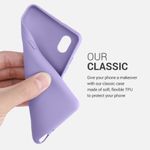 Husa pentru Alcatel 1B (2020), Silicon, Mov, 51516.108 fotografia produsului View 4 S
