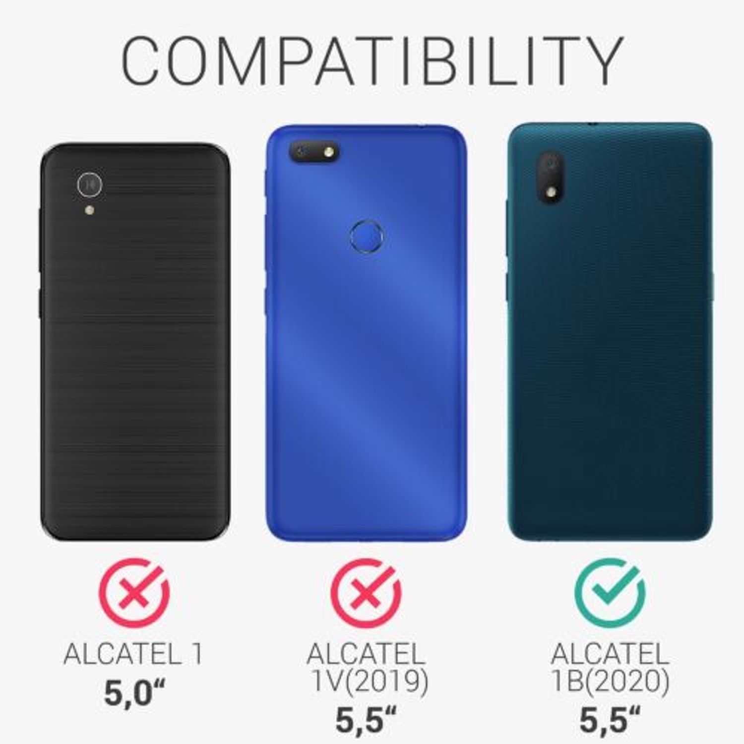Husa pentru Alcatel 1B (2020), Silicon, Mov, 51516.108 fotografia produsului View 6 L