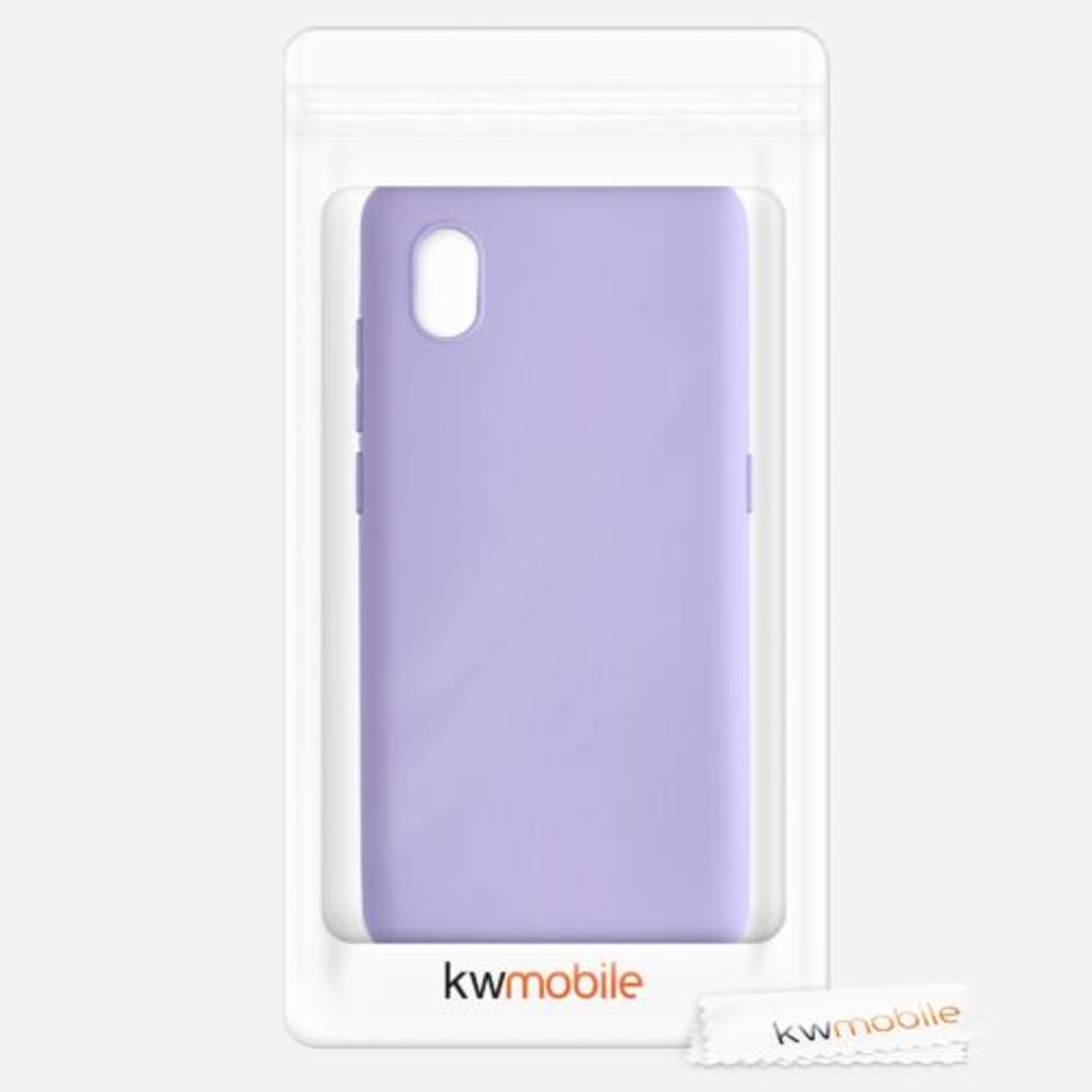 Husa pentru Alcatel 1B (2020), Silicon, Mov, 51516.108 fotografia produsului View 7 L