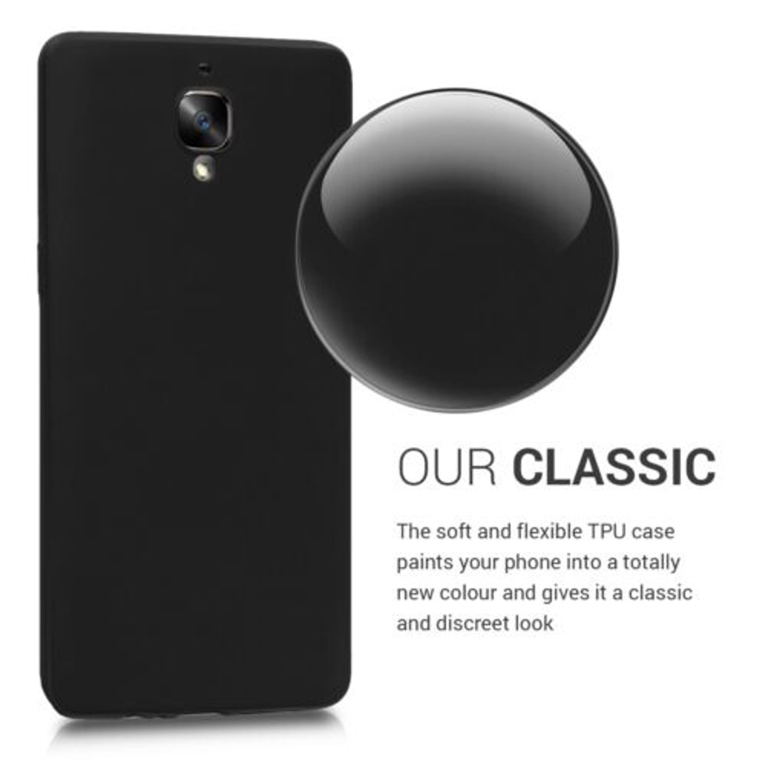 Husa pentru OnePlus 3, Silicon, Negru, 41340.68 fotografia produsului View 4 L