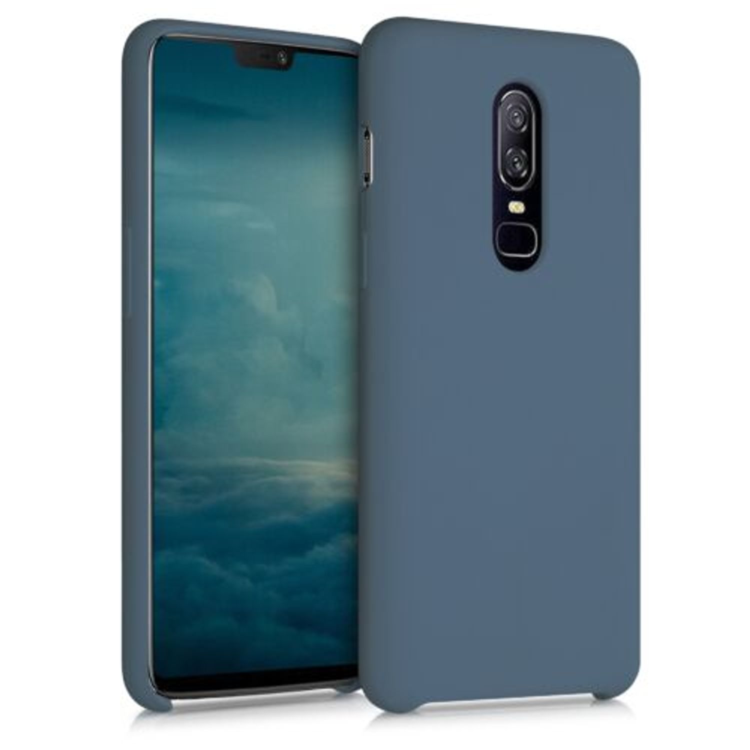 Husa pentru OnePlus 6, Silicon, Albastru, 46122.202 fotografia produsului