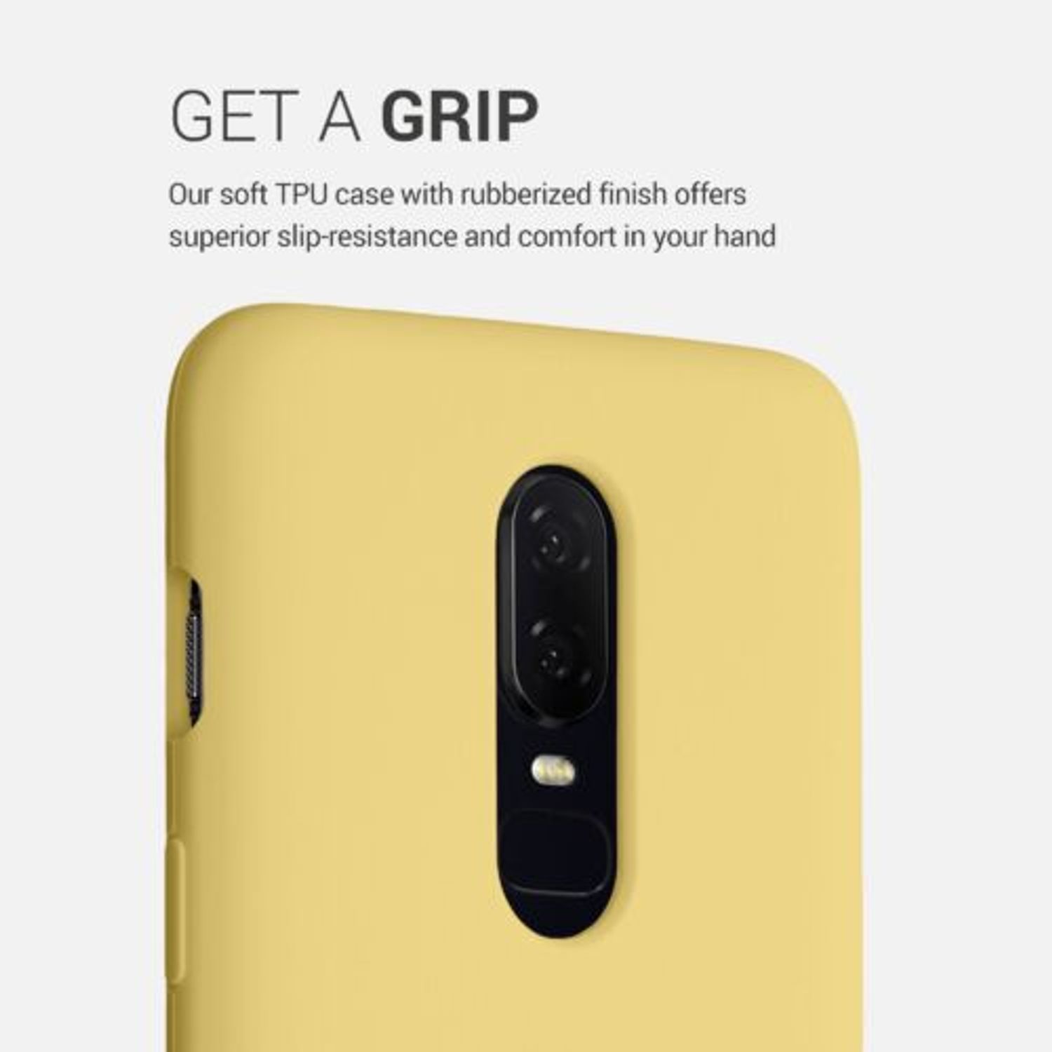 Husa pentru OnePlus 6, Silicon, Galben, 46122.216 fotografia produsului View 2 L