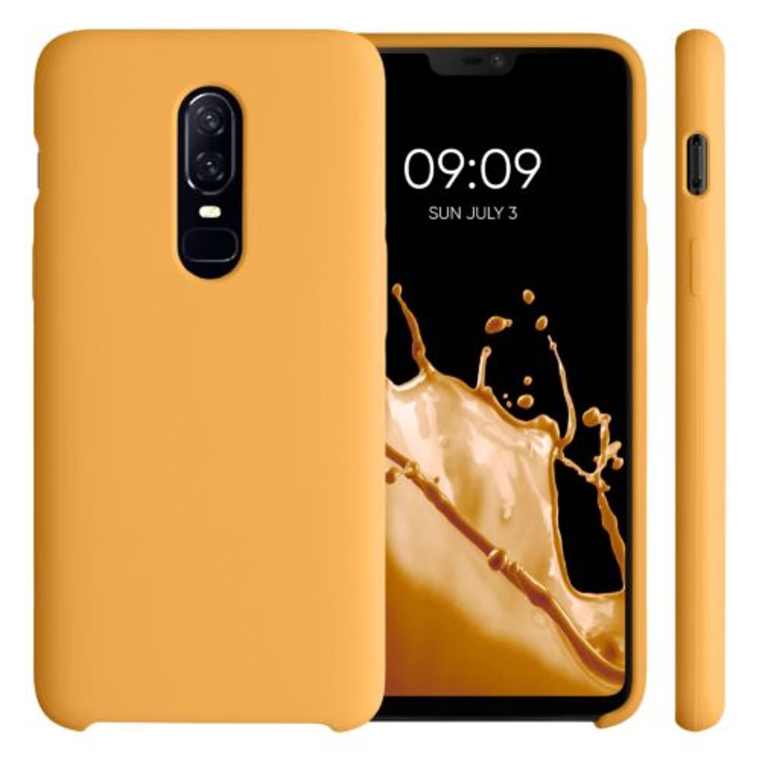 Husa pentru OnePlus 6, Silicon, Galben, 46122.217 fotografia produsului View 2 L