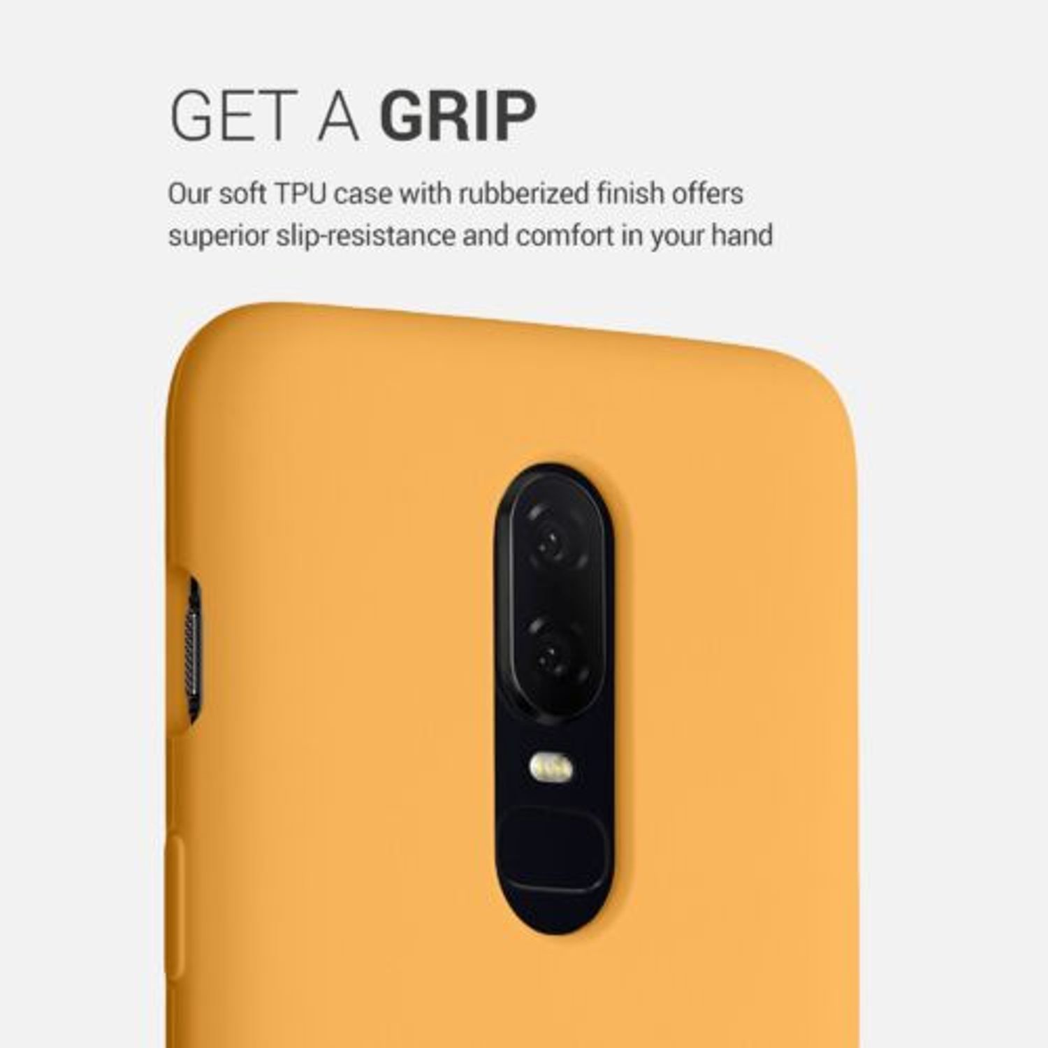 Husa pentru OnePlus 6, Silicon, Galben, 46122.217 fotografia produsului View 4 L