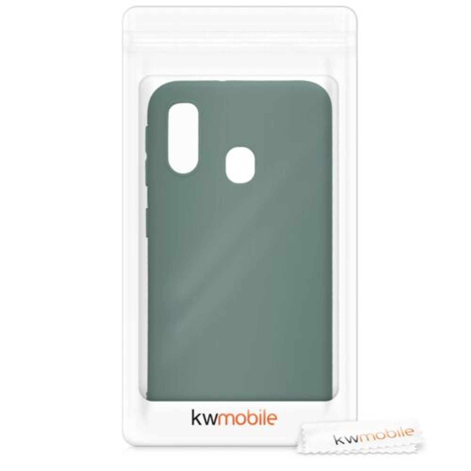 Husa pentru Samsung Galaxy A40, Silicon, Verde, 48547.166 fotografia produsului View 7 L