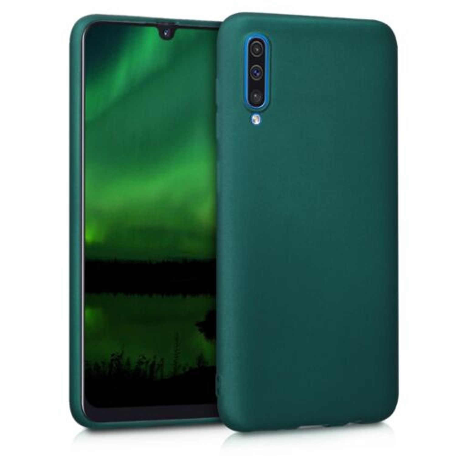 Husa pentru Samsung Galaxy A50, Silicon, Verde, 48056.170 fotografia produsului