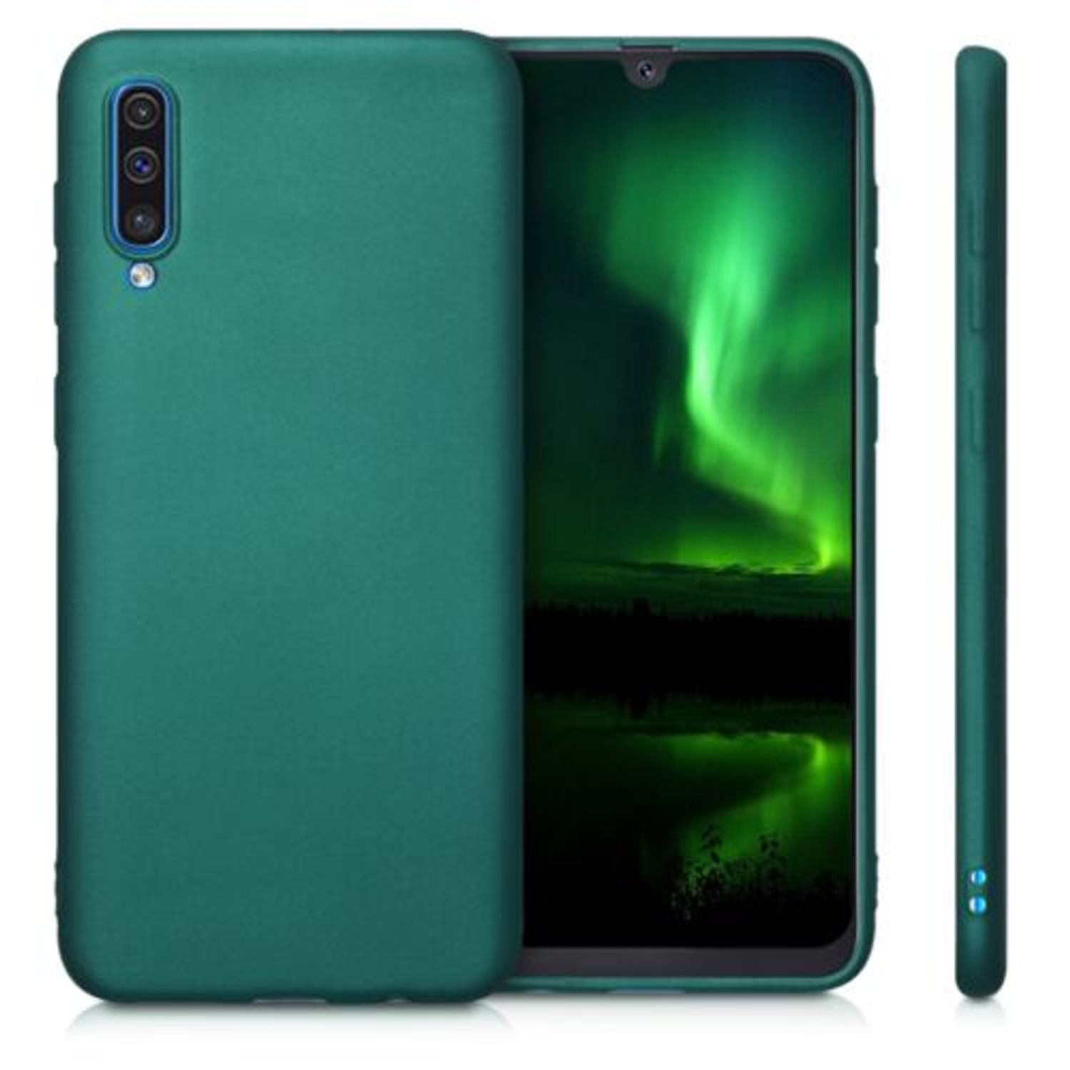 Husa pentru Samsung Galaxy A50, Silicon, Verde, 48056.170 fotografia produsului View 2 L