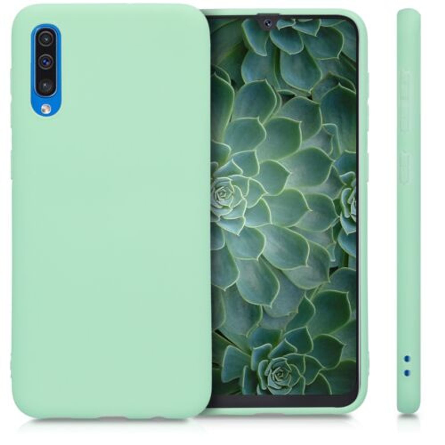 Husa pentru Samsung Galaxy A50, Silicon, Verde, 48054.50 fotografia produsului View 2 L