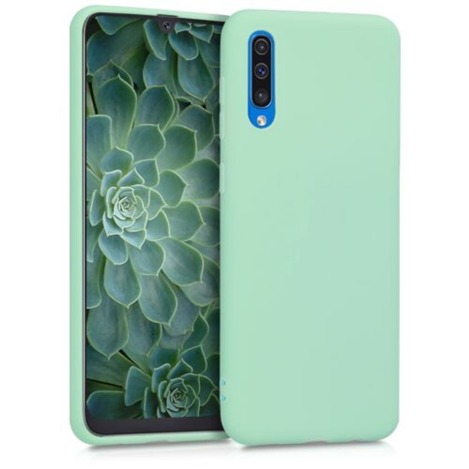Husa pentru Samsung Galaxy A50, Silicon, Verde, 48054.50 fotografia produsului