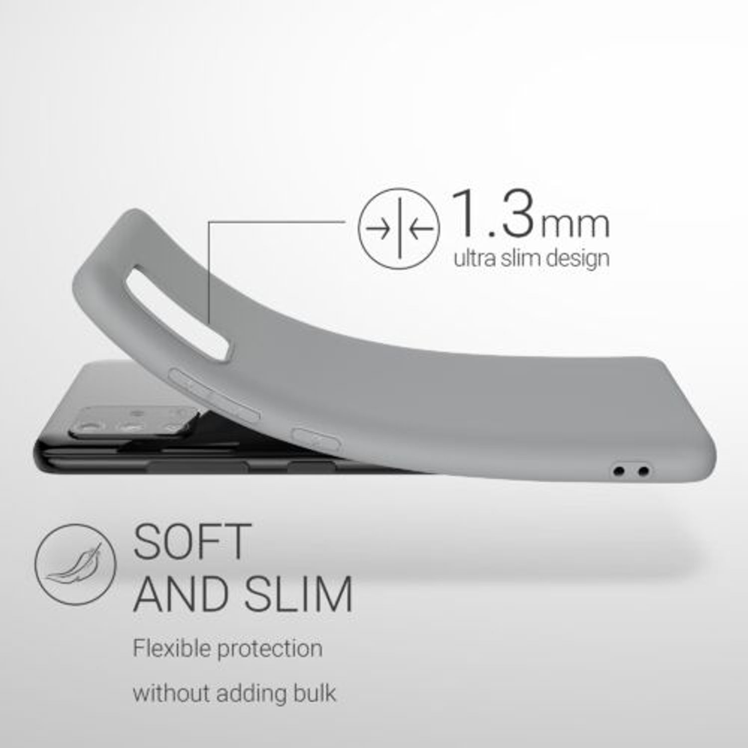 Husa pentru Samsung Galaxy A51, Silicon, Gri, 51196.155 fotografia produsului View 3 L