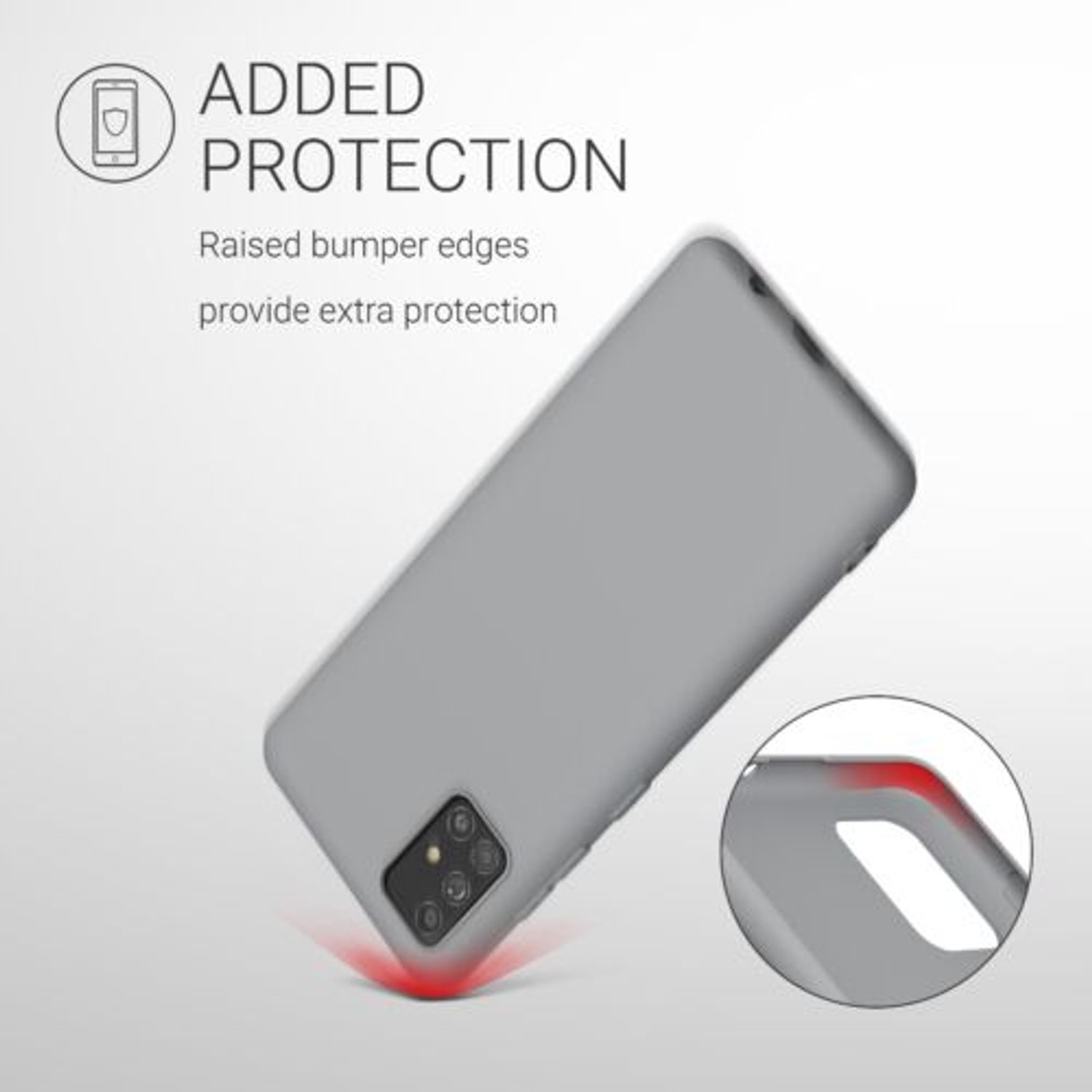 Husa pentru Samsung Galaxy A51, Silicon, Gri, 51196.155 fotografia produsului View 7 L