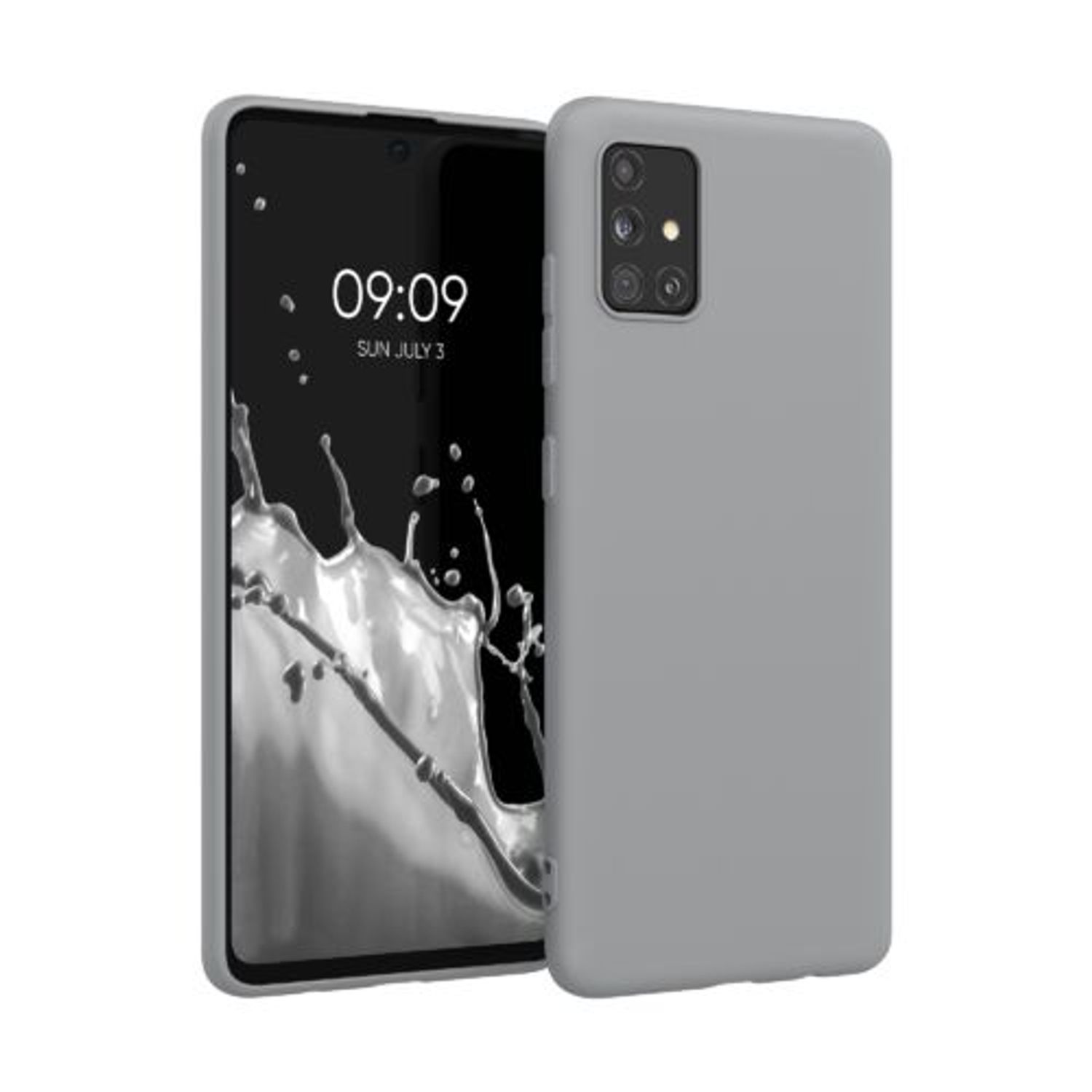 Husa pentru Samsung Galaxy A51, Silicon, Gri, 51196.155 fotografia produsului