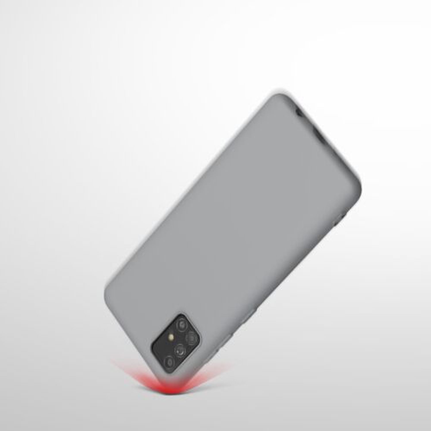 Husa pentru Samsung Galaxy A51, Silicon, Gri, 51196.155 fotografia produsului View 10 L