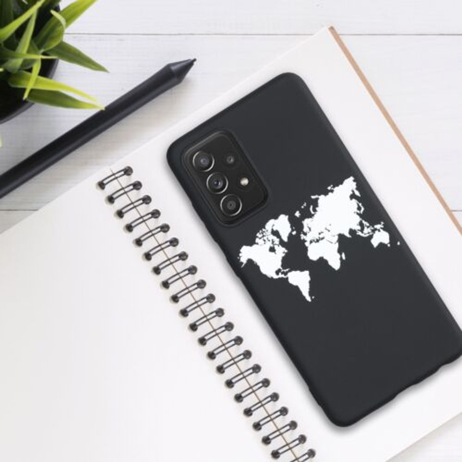 Husa pentru Samsung Galaxy A52, Silicon, Negru, 54352.02 fotografia produsului View 3 L