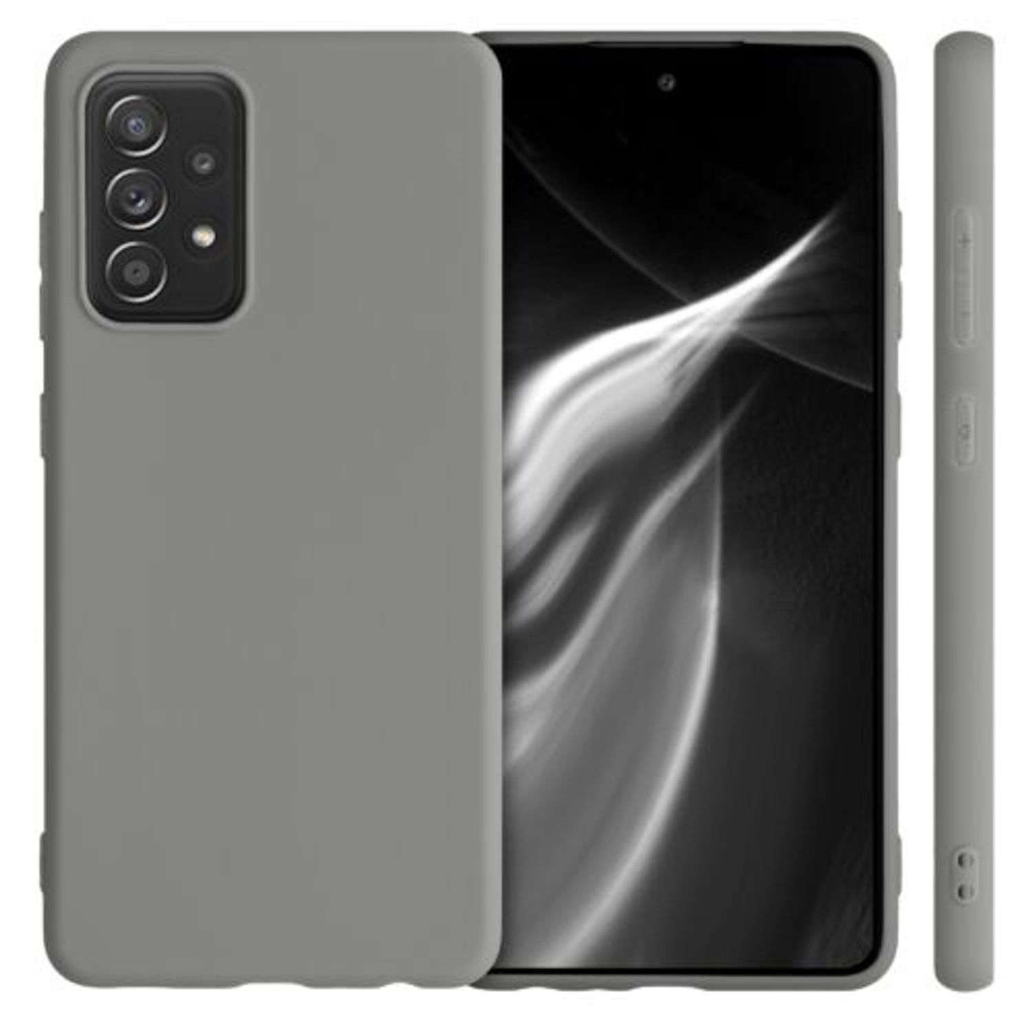 Husa pentru Samsung Galaxy A52, Silicon, Gri, 54346.155 fotografia produsului View 2 L